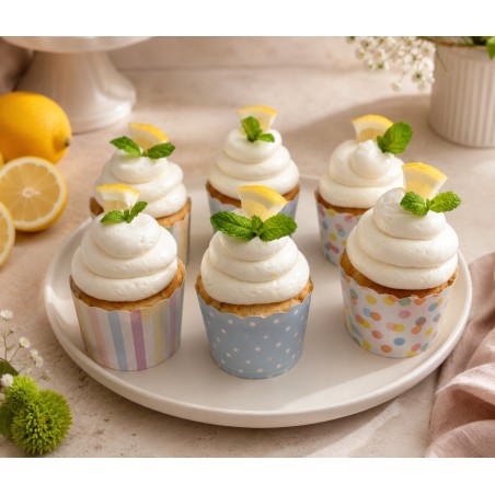 Muffiny lemon curd na śmietance roślinnej - 6 szt.