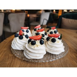 Mini beza pavlova z  kremem cytrynowym - 6 szt.